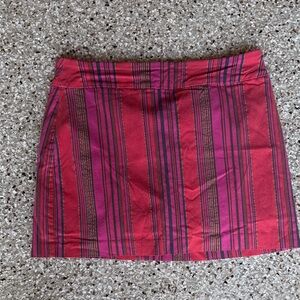 Striped Pink and Red Women's Skort